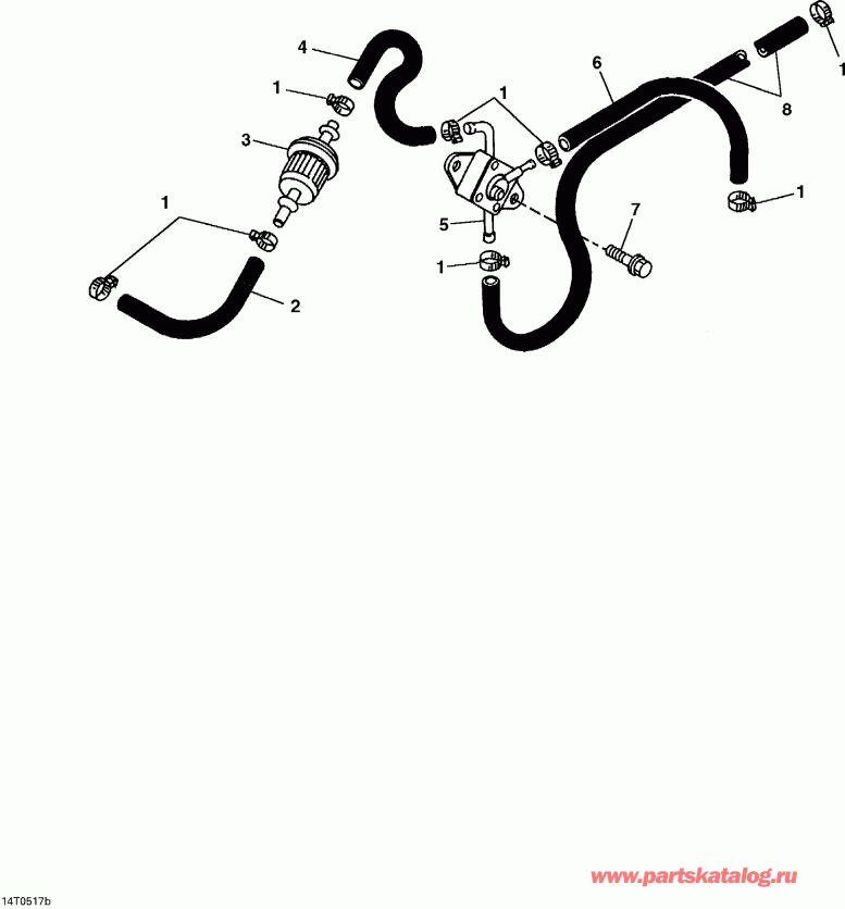 ATV BRP Sarasota 1000, 2005  -  , Fuel Line  