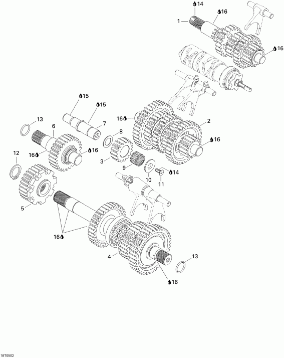   Traxter 5 Speed, 2005 - Transmission