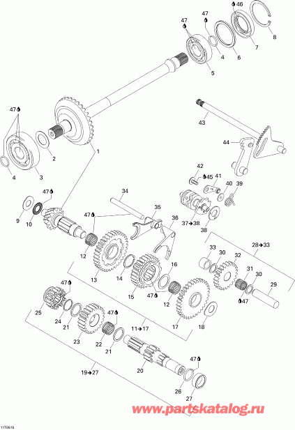Traxter Max CVT 650, 2005 - Gear Shift