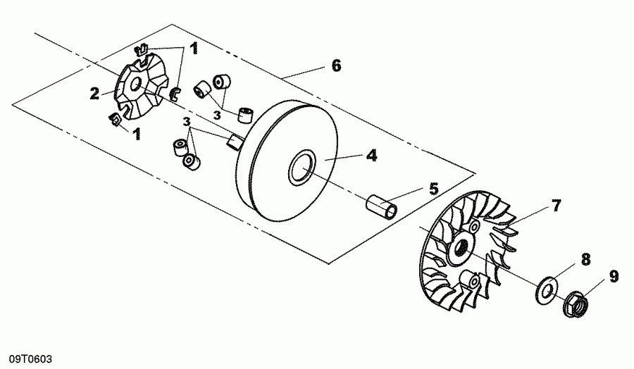 BRP DS 250, CE, 2006  - Drive Pulley