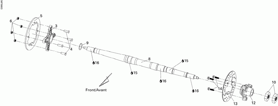 ATV  DS 250, CE, 2006  - Drive Shaft