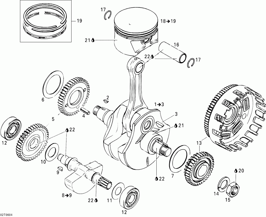 ATV BRP - Crankshaft And Pistons
