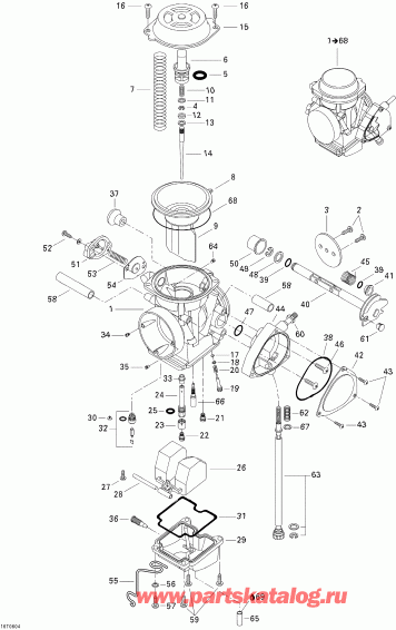 ATV BRP  DS 650 X, 2006 - Carburetor