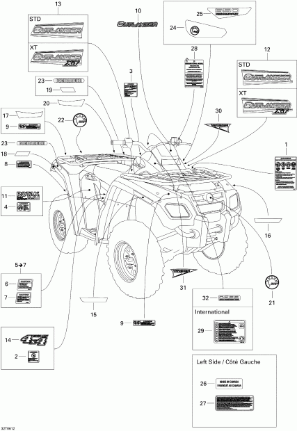  BRP Outlander 650 STD 4 X 4, 2006 -  Std