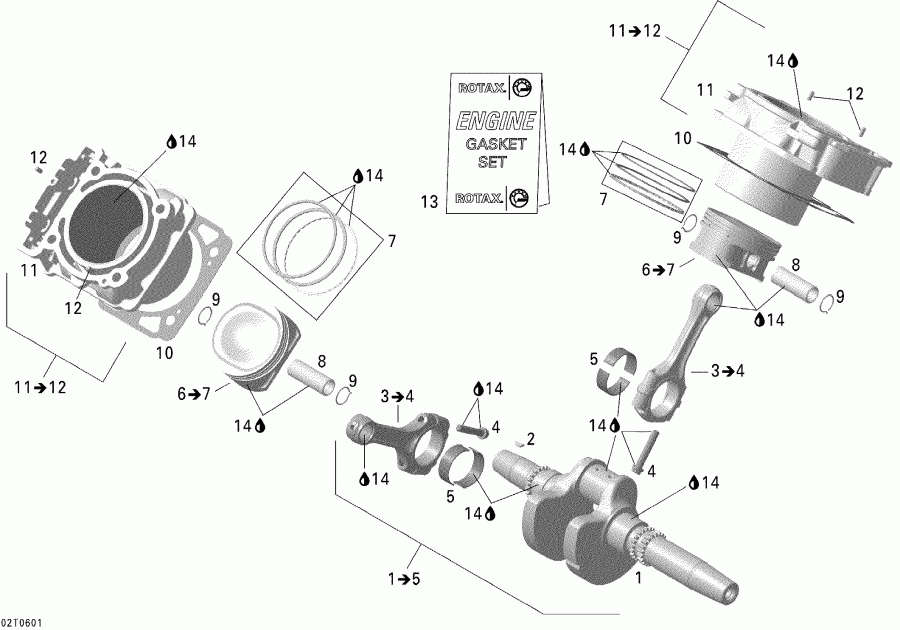 Outlander 800 STD 4 X 4, 2006 - Crankshaft, Piston And Cylinder
