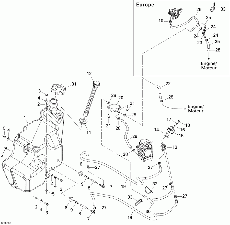 Outlander MAX 400 STD 4 X 4, 2006 - Fuel System