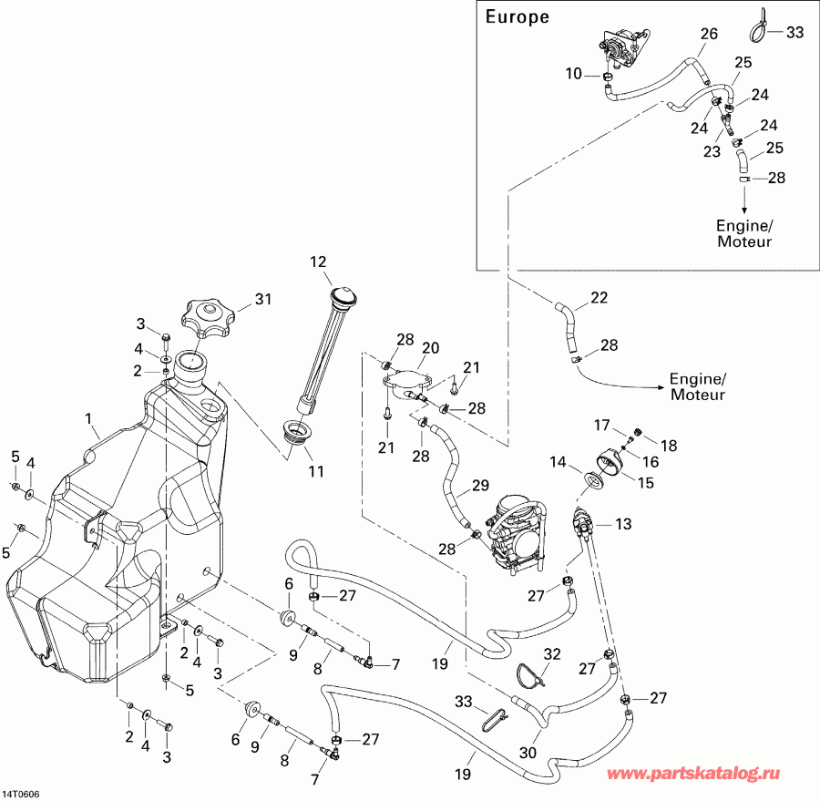  BRP Outlander MAX 400 XT 4 X 4, 2006 - Fuel System