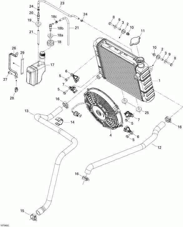  Bombardier Outlander MAX 800 STD 4 X 4, 2006 - Cooling System