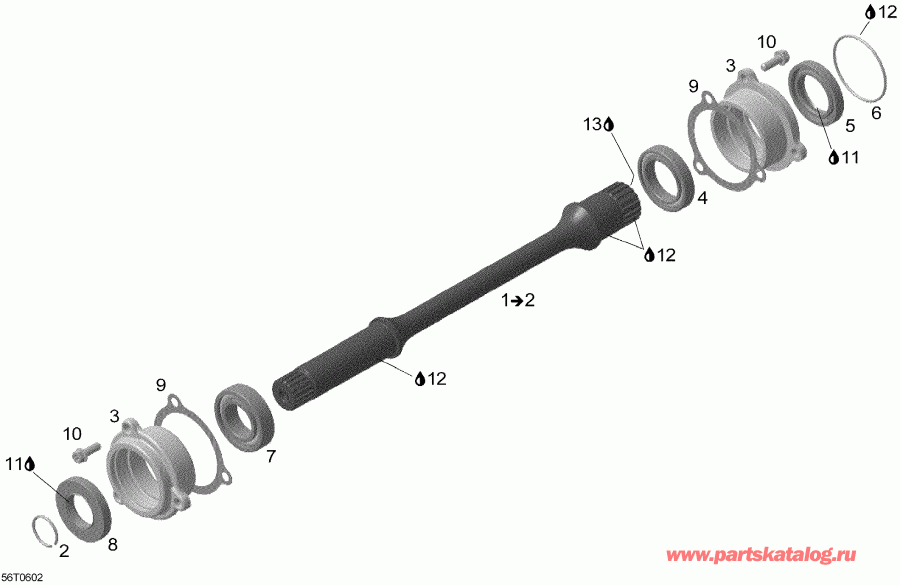 ATV  Outlander MAX 800 XT 4 X 4, 2006  - Drive Shaft (up To Engine Number M6377191)