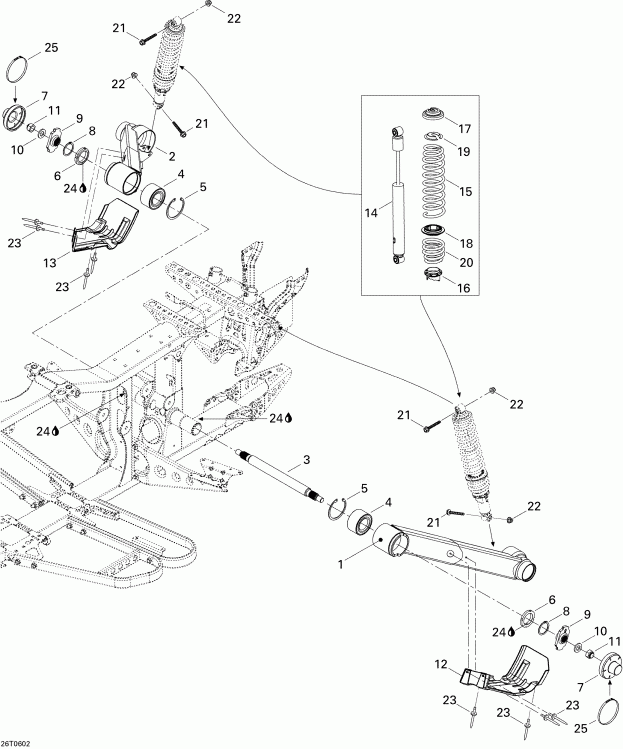ATV  Outlander MAX 800 XT 4 X 4, 2006  - Rear Suspension