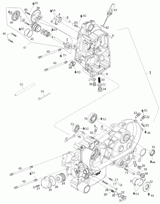 BRP  Rally 175, 2006 - Crankcase