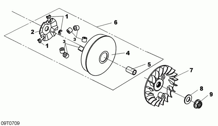 Bombardier DS 250, CE, 2007 - Drive Pulley