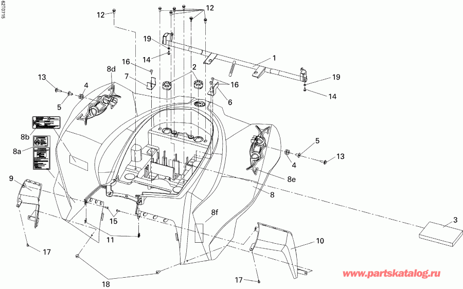   DS 250 NA / Inter, 2007 - Rear Fender
