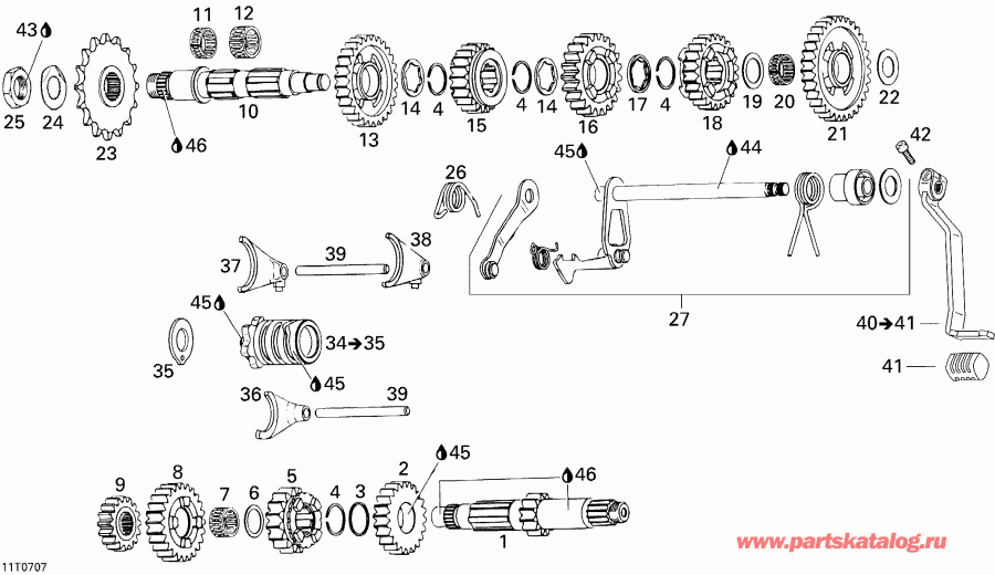 ����������  ����������� DS 650 X, 2007 - Gear Shift