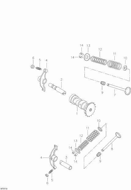   Mini DS 90 4-strokes, 2007  - Camshaft, Valve