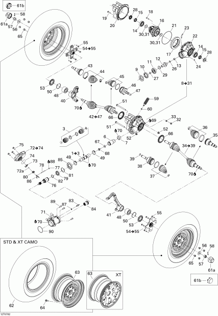    Outlander 400 STD 4 X 4, 2007 - Drive System, Front Std