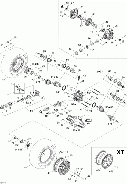   Outlander 650 STD 4 X 4, 2007  - Drive System, Rear Std