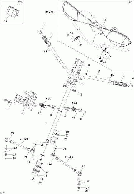 BRP Outlander 650 XT 4 X 4, 2007  - Steering System Xt