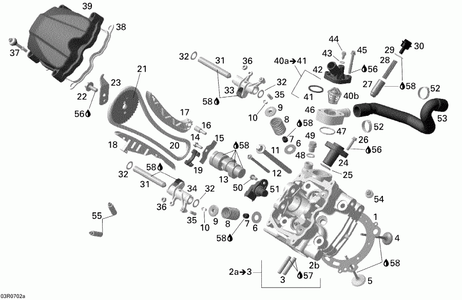 ATV  Outlander MAX 500 XT 4 X 4, 2007 - Cylinder Head, Front