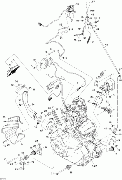 ATV Bombardier - Engine And Engine Support