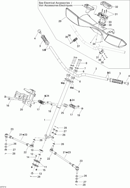  BRP Outlander MAX 800 LTD 4 X 4, 2007 - Steering System