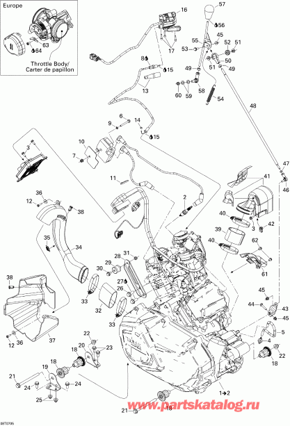   Outlander MAX 800 STD 4 X 4, 2007  - Engine And Engine Support