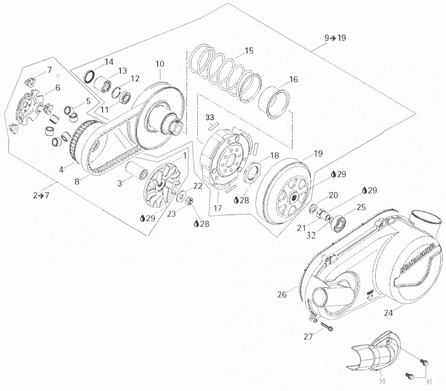 ATV BRP  Rally 175, 2007 - Pulley System