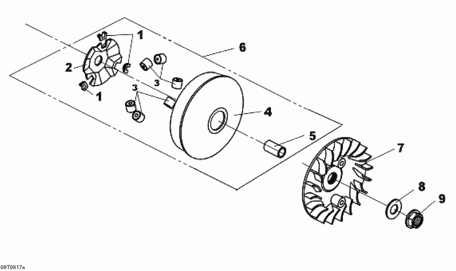  BRP  DS 250 CVT, 2008 - Drive Pulley