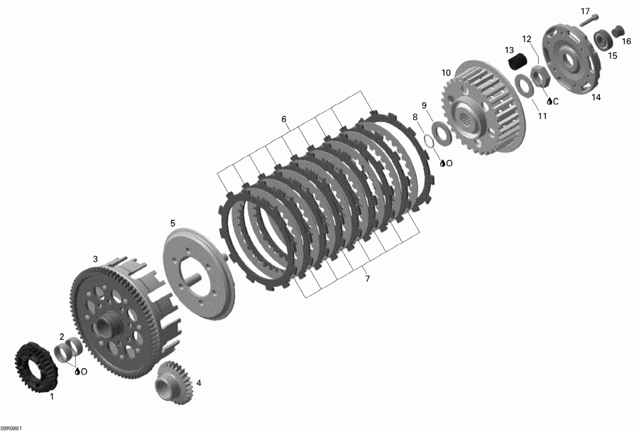 ATV  DS 450, 2008  - Clutch