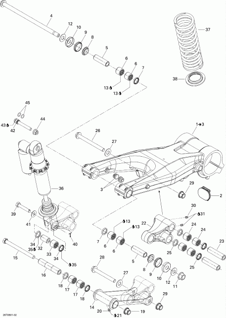 ATV   DS 450, 2008 - Rear Suspension