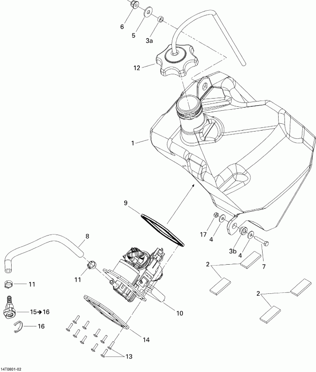  Bombardier  DS 450 X, 2008 - Fuel System
