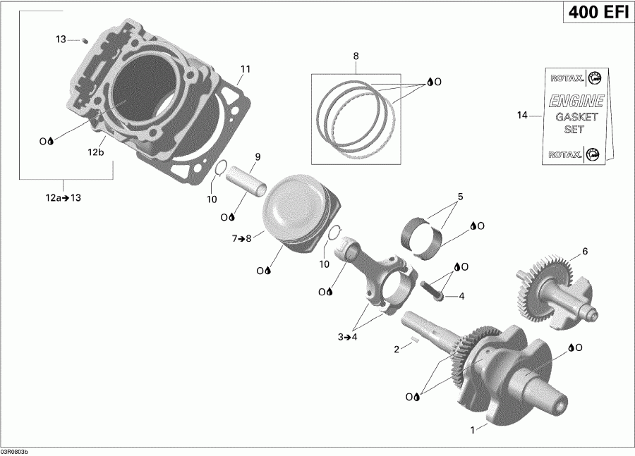 ATV BRP  Outlander 400 EFI XT, 2008 - Crankshaft And Piston