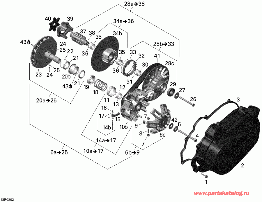 ATV  Outlander MAX 400 XT, 2008  - Transmission