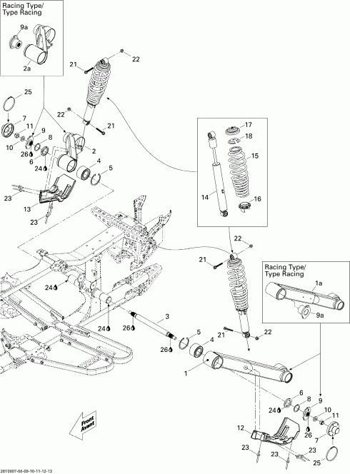 ATV  Outlander MAX 500 XT, 2008 - Rear Suspension