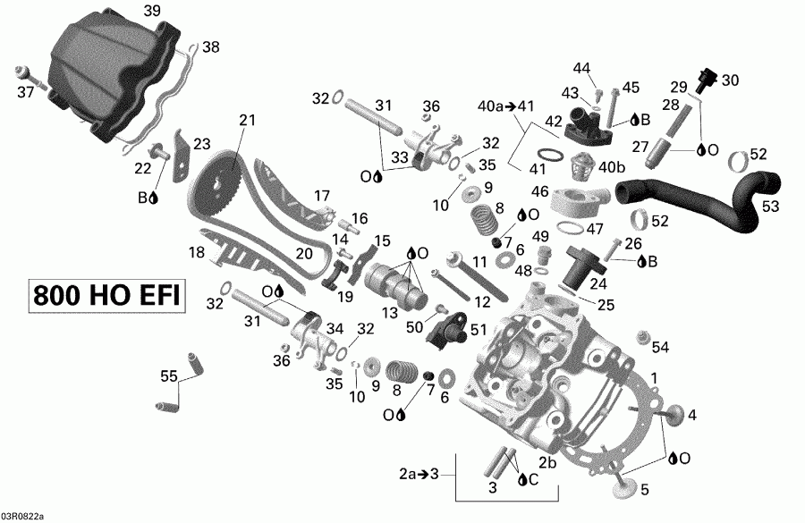 ATV  Outlander MAX 800 STD, 2008 - Cylinder Head, Front