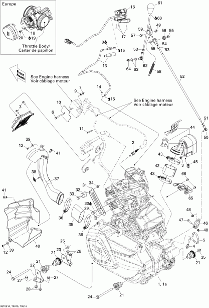  BRP Renegade 500, 2008  - Engine And Engine Support
