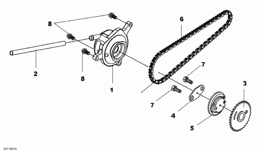  Bombardier  DS 250 NA, CE & INT, 2009 - Breather And Timing Chain