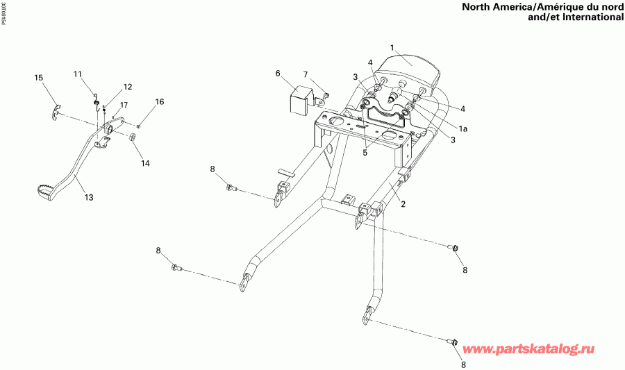  Bombardier DS 250 NA, CE & INT, 2009 - Rear  North America, International
