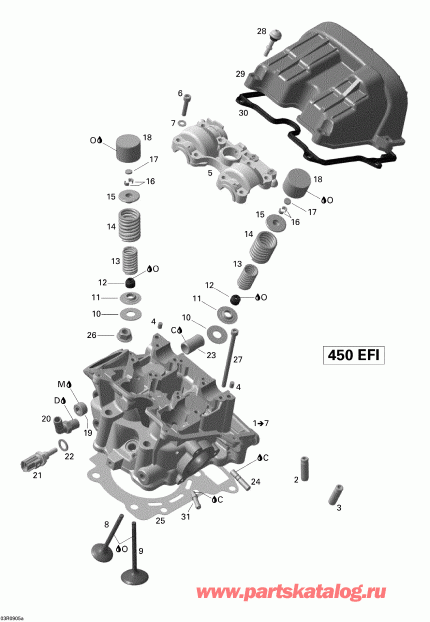  BRP DS 450 Xxc, Xmx EFI, 2009 - Cylinder Head