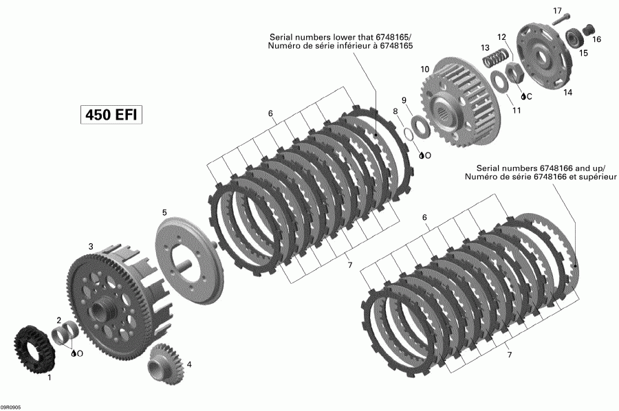    DS 450 Xxc, Xmx EFI, 2009 - Clutch
