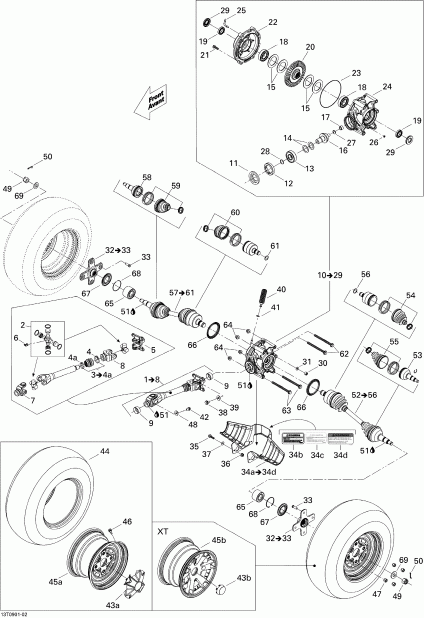    Outlander 400 EFI, 2009 - Drive System, Rear