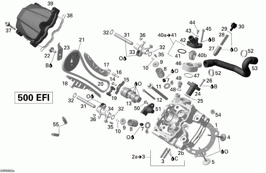  Bombardier  Outlander 650 EFI, 2009 - Cylinder Head, Front