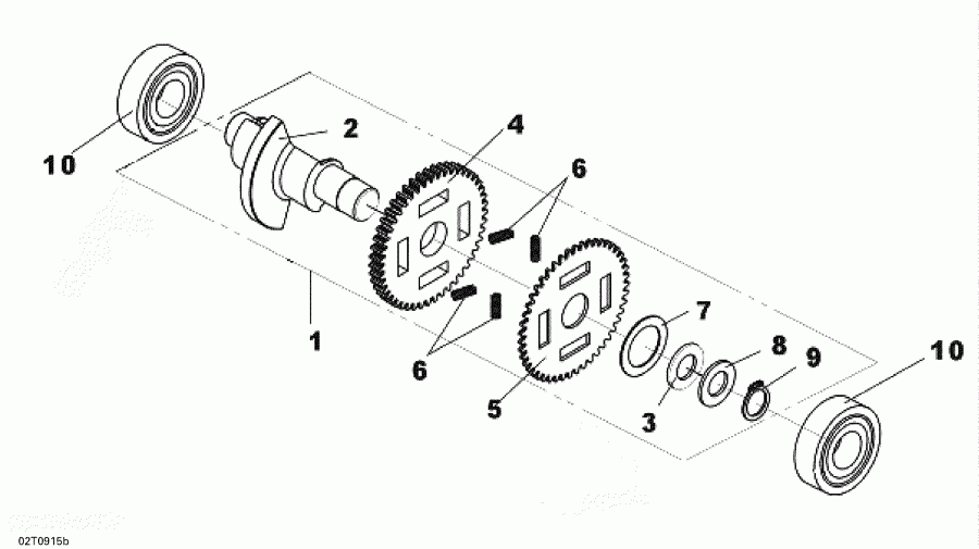 ATV BRP DS 250 NA, CE & INT, 2010  - Balance Shaft