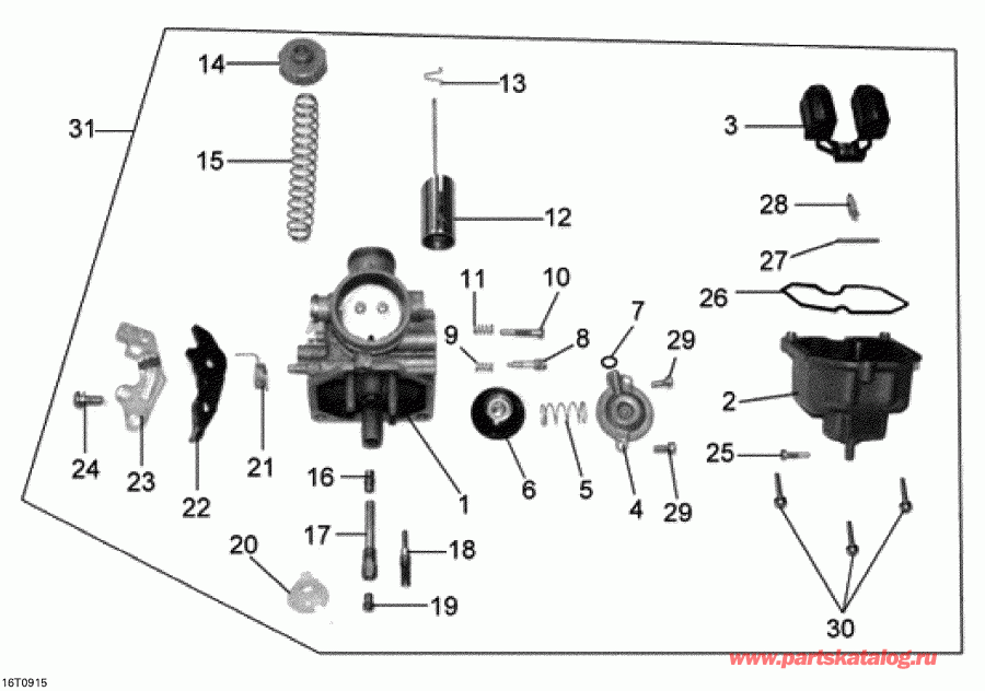   DS 250 NA, CE & INT, 2010  - Carburetor