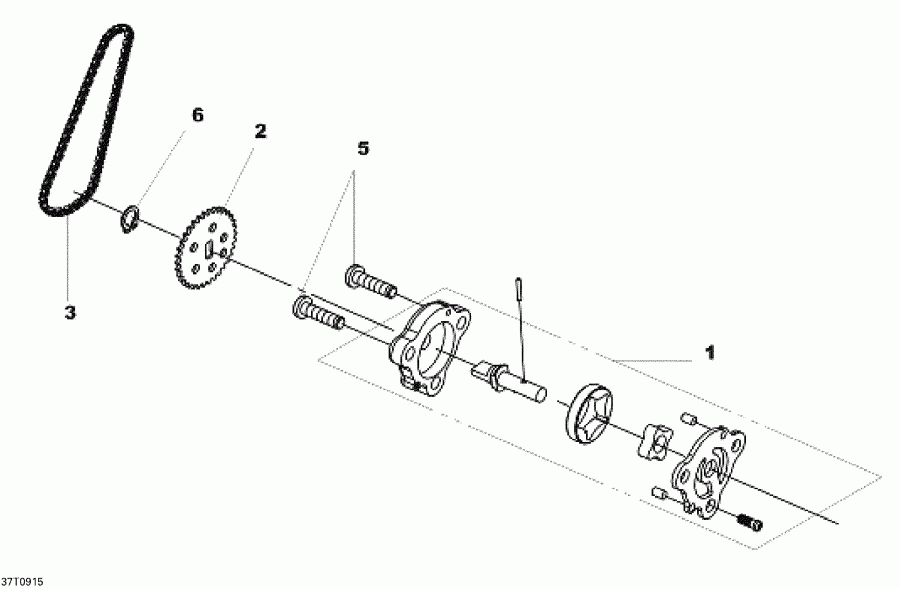 ATV BRP DS 250 NA, CE & INT, 2010 - Oil Pump