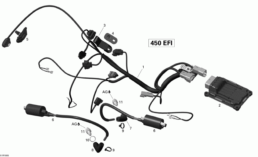  BRP DS 450 Xxc, Xmx EFI, 2010 -     Electronic Module