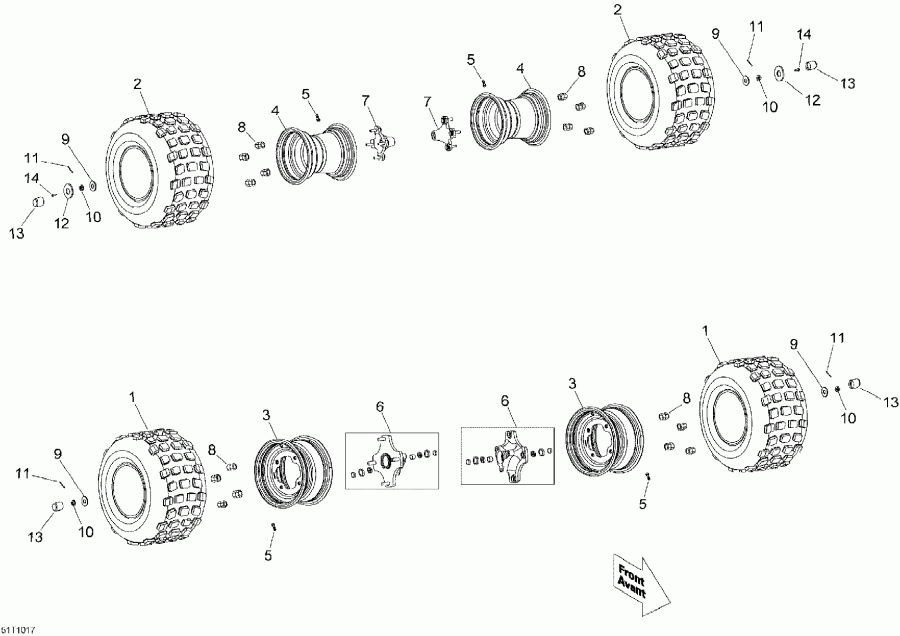  DS 90 X, 2010 - Wheels  Tires