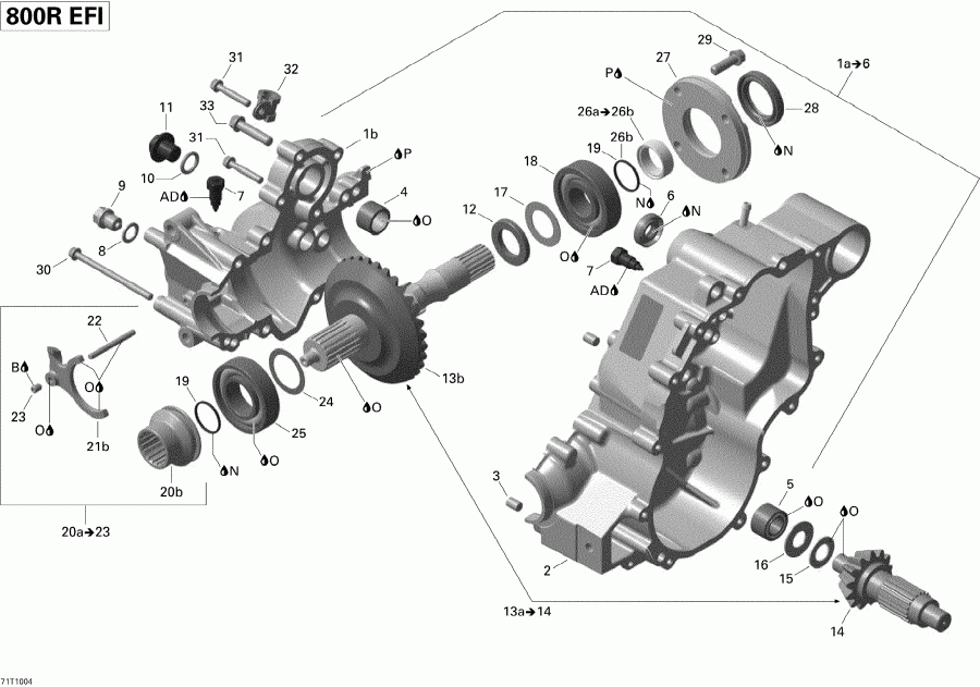 ATV  Outlander 800R EFI, 2010  -  Box Output 