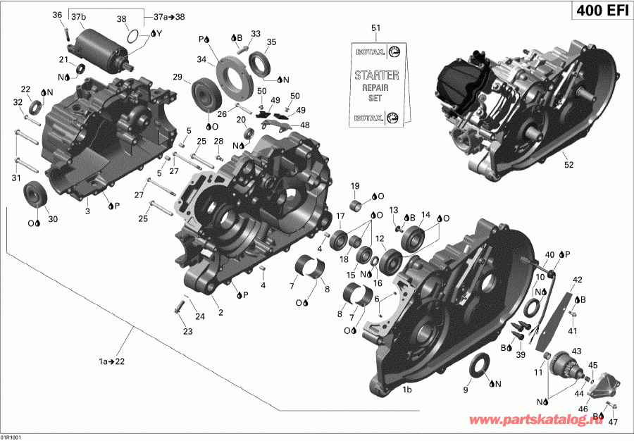    Outlander Max 400 EFI, 2010 - Crankcase