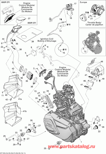   Outlander Max 500 EFI, 2010 - Engine 1